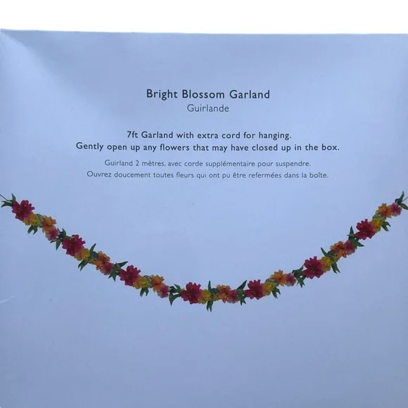 BRAND NEW MERI MERI BRIGHT BLOSSOM TROPICAL FLORAL 7FT. PARTY GARLAND - Picture 4 of 4